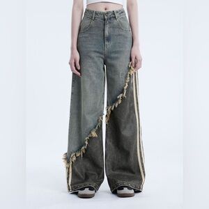 AELFRIC EDEN Two‎ Tone Washed Baggy Wide Leg Jeans Size 30 NWT